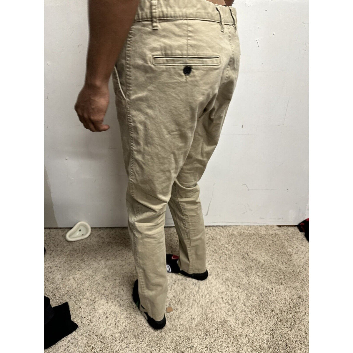 Men’s Khaki 34 H&M Skinny Fit Stretch Pants