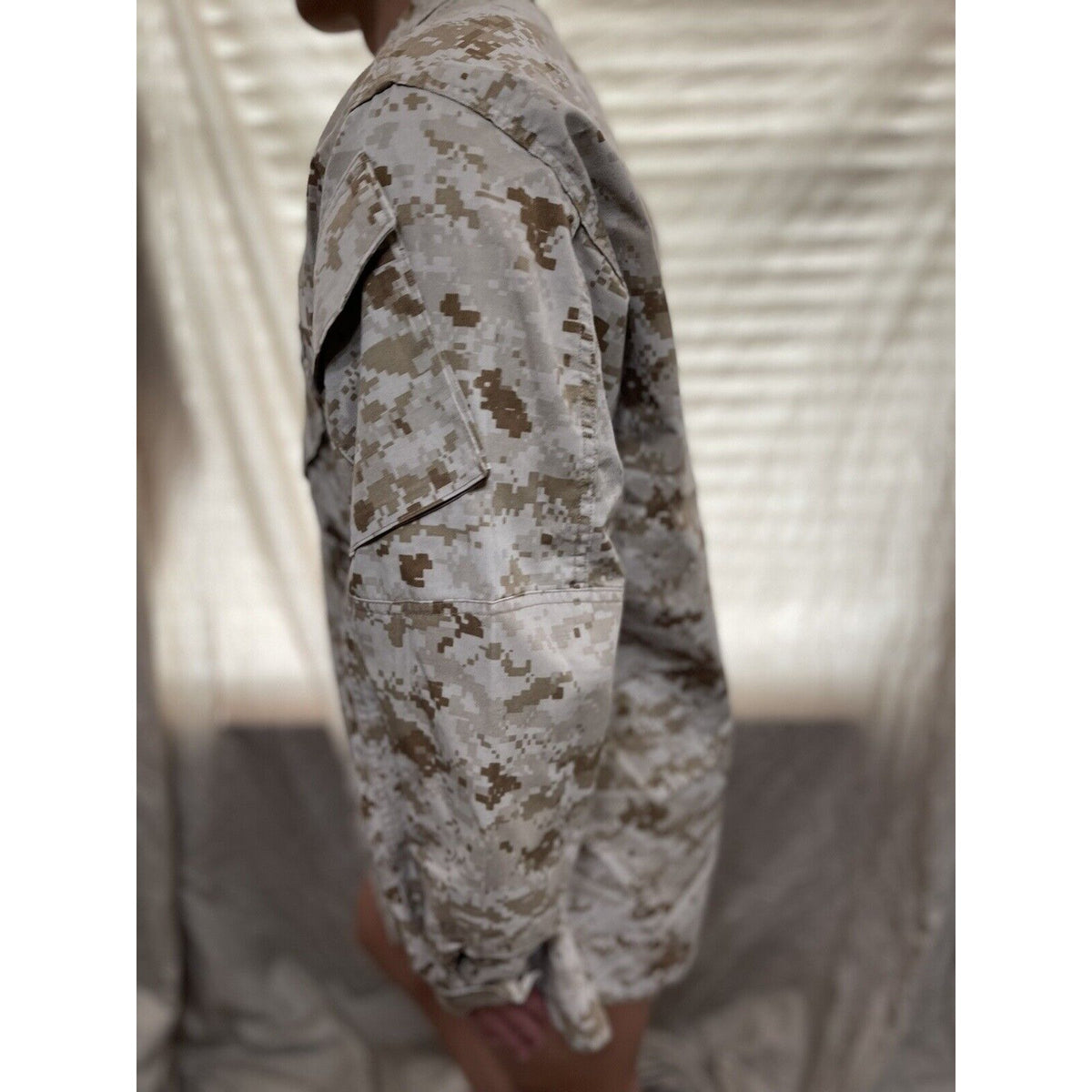 men's usmc marines desert camo top blouse medium regular