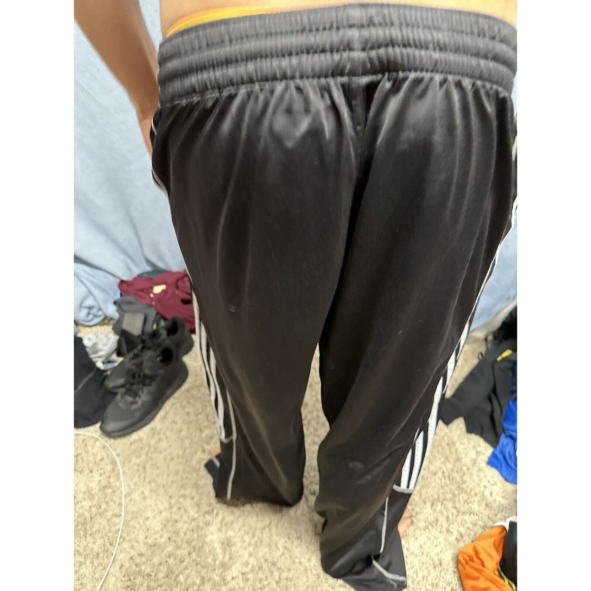 Men’s Black Adidas UVU Wrestling Sweat Pants Size XL Black