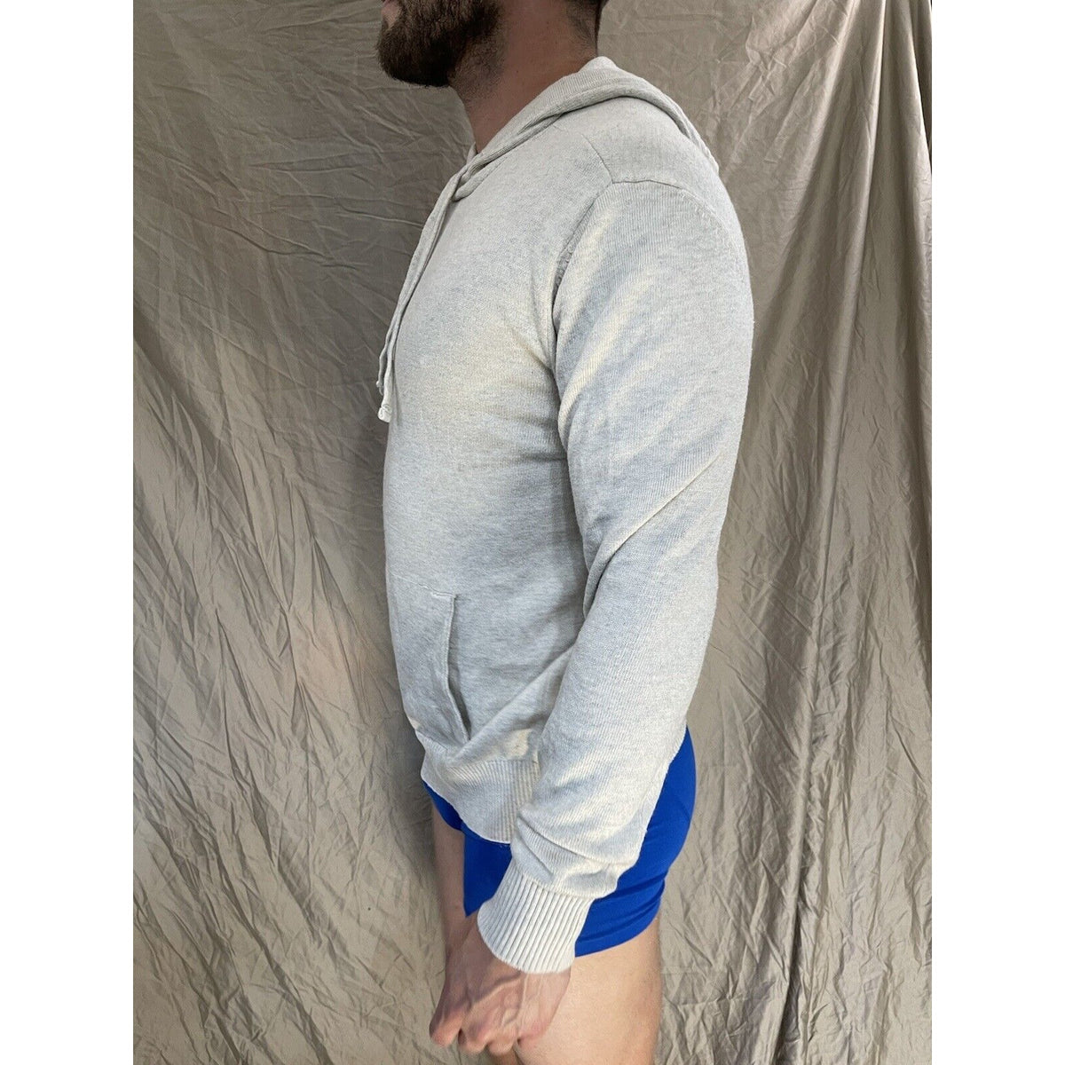 men's beige american eagle medium hoodie pullover sweater