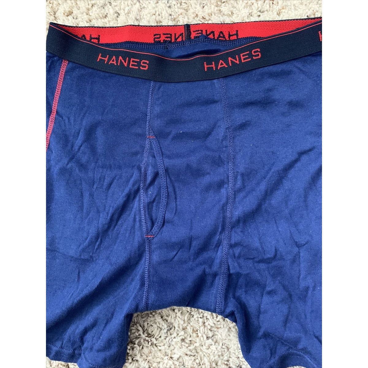 Hanes Men's Royal Blue Boxer Briefs Comfort Flex Red Band Size Medium