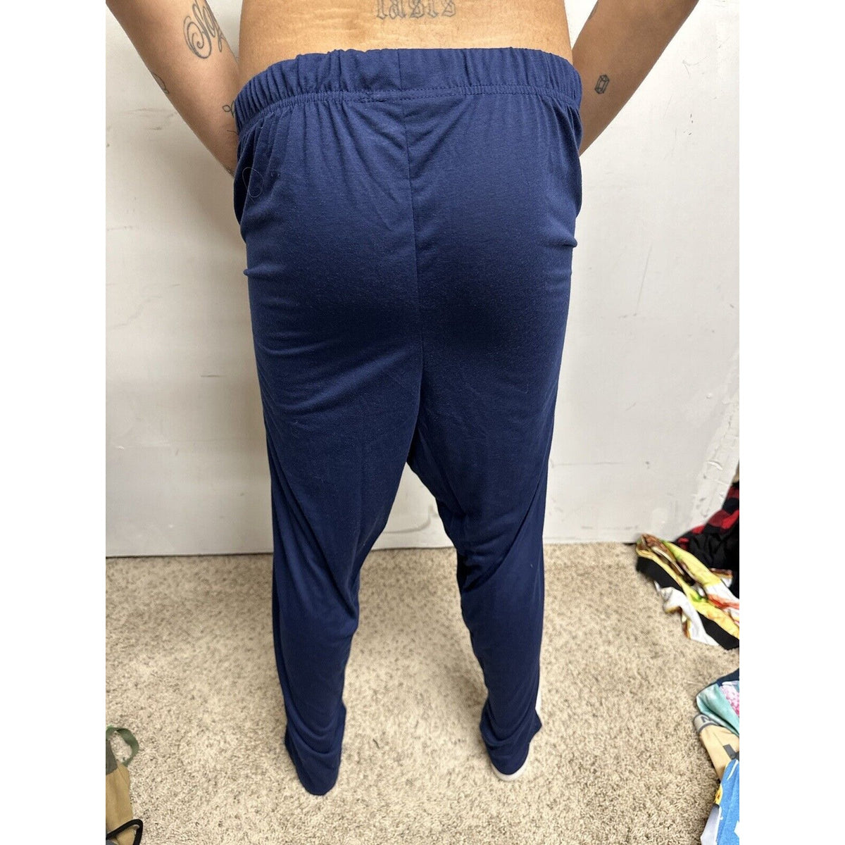 Men’s Dark Blue Collections Lounge Pants Sleep Wear Large