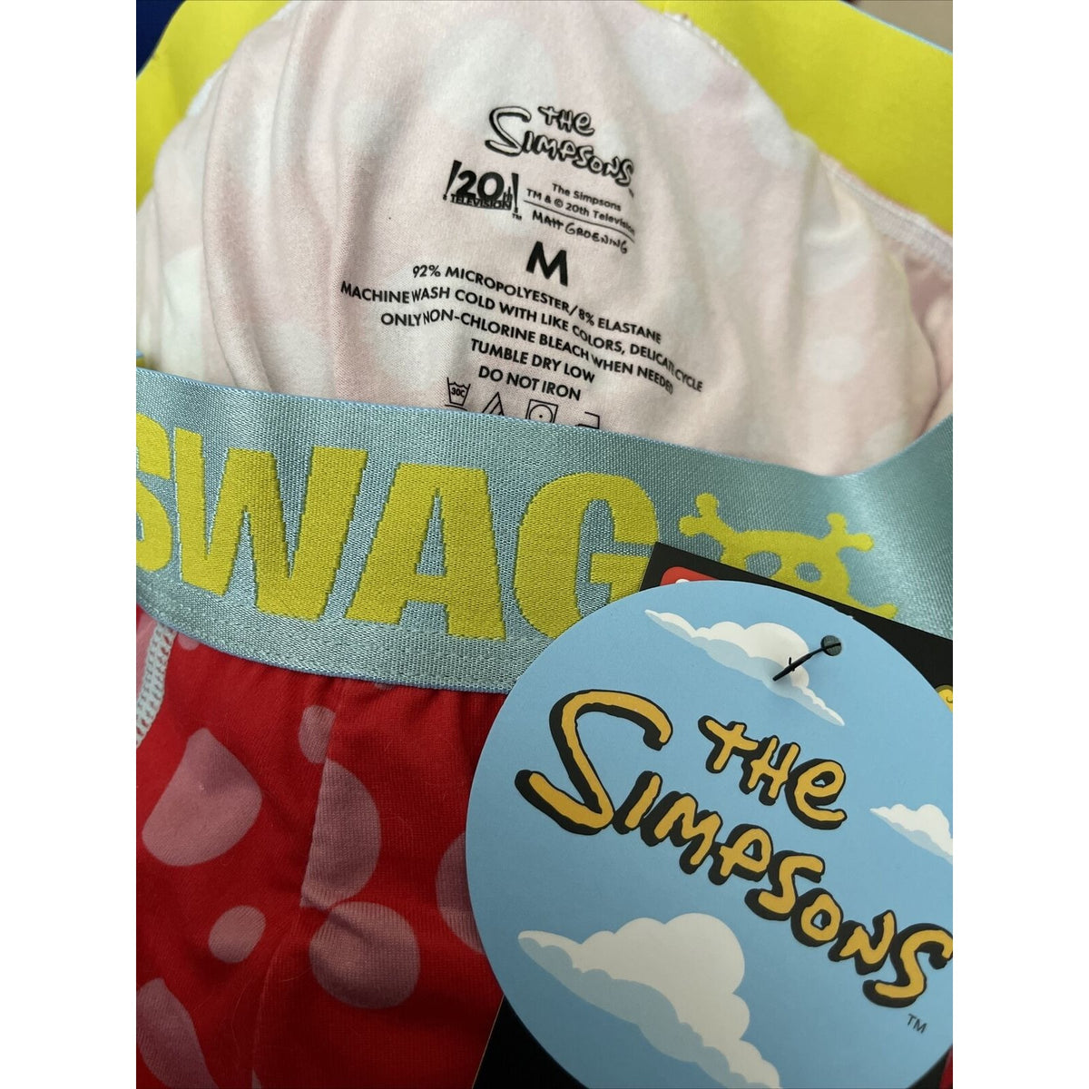 NWT Swag Boxers The Simpsons Krustyos Mens Boxer Briefs M Red  New And Unworn