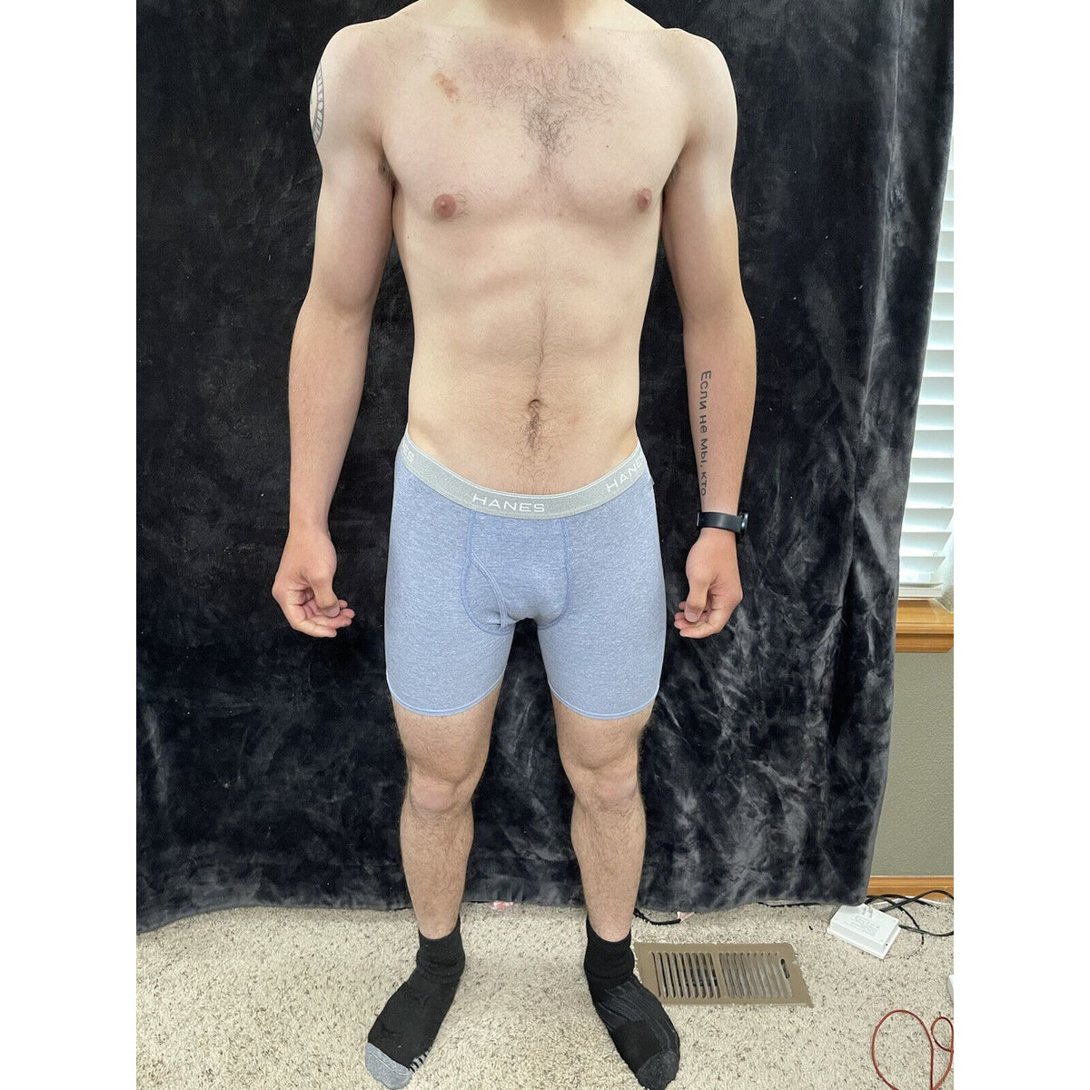 Men’s Light Blue Hanes Comfort Flex Small Boxer Briefs New