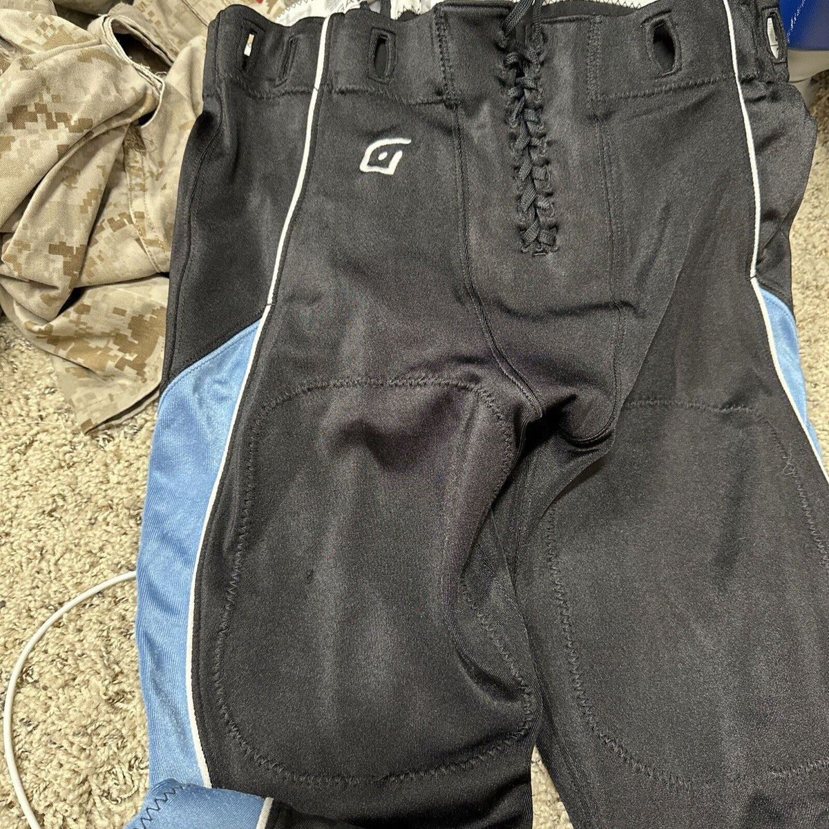 Men’s High School  Football Pants Gamewear Team Sports Black Large