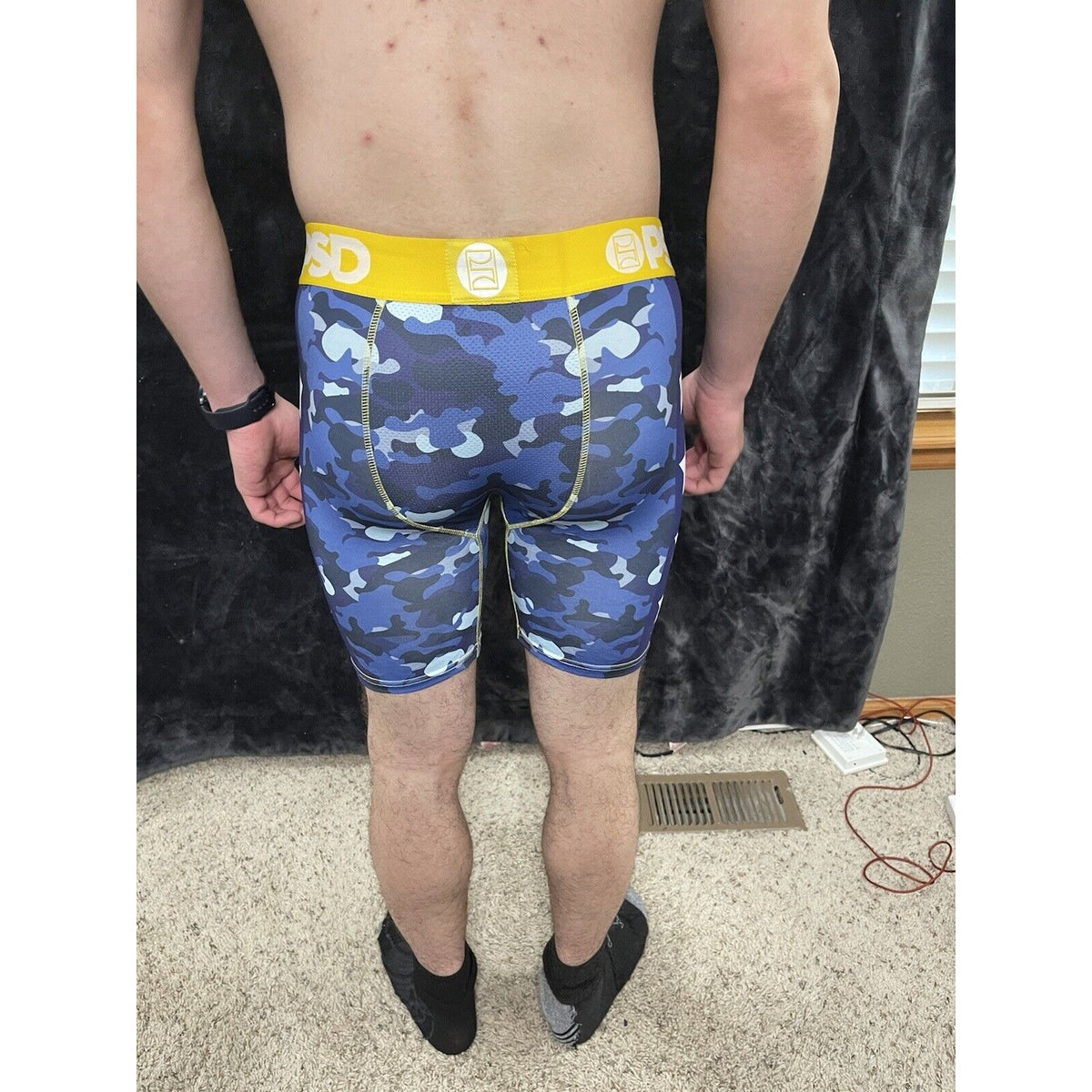 PSD Men’s Large Merican Warface Boxer Briefs Blue Camo New