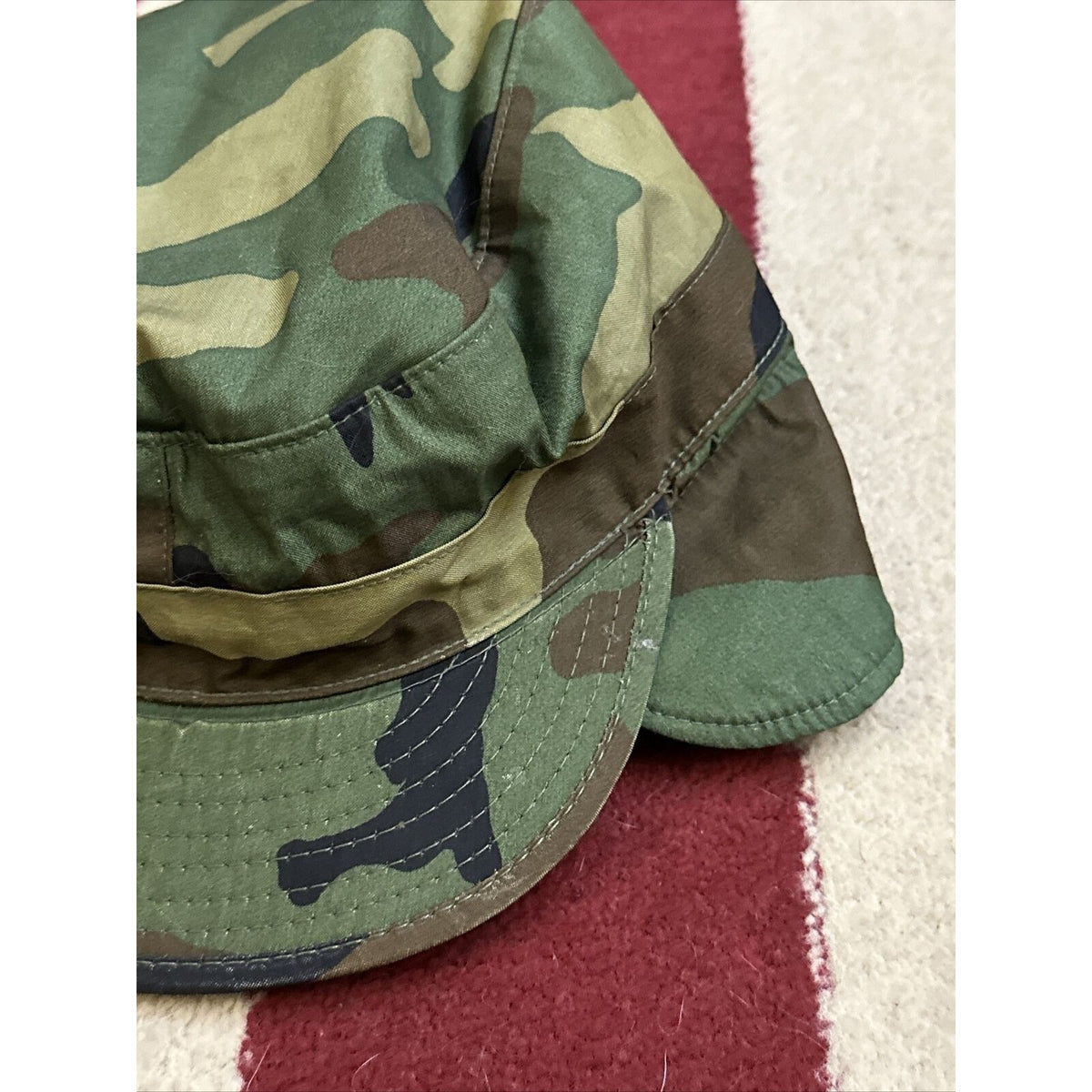 military cap hat cover BDU battle dress uniform camo 7 1/8 Built In Ear Flaps