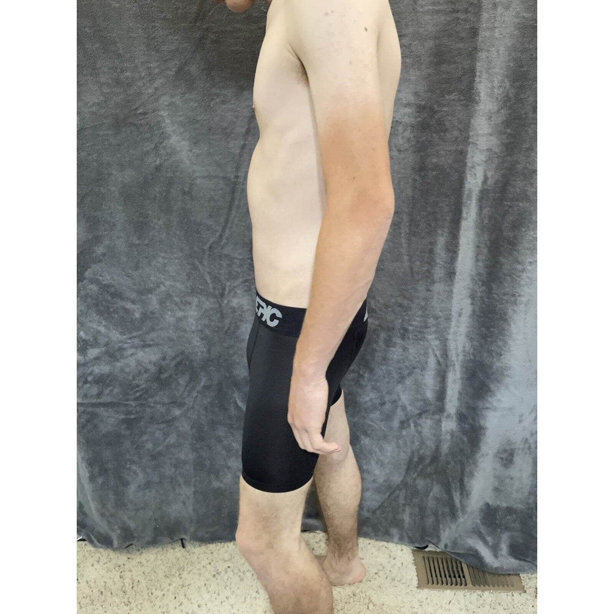 youth boys large black epic stretch 16% spandex compression shorts athletic