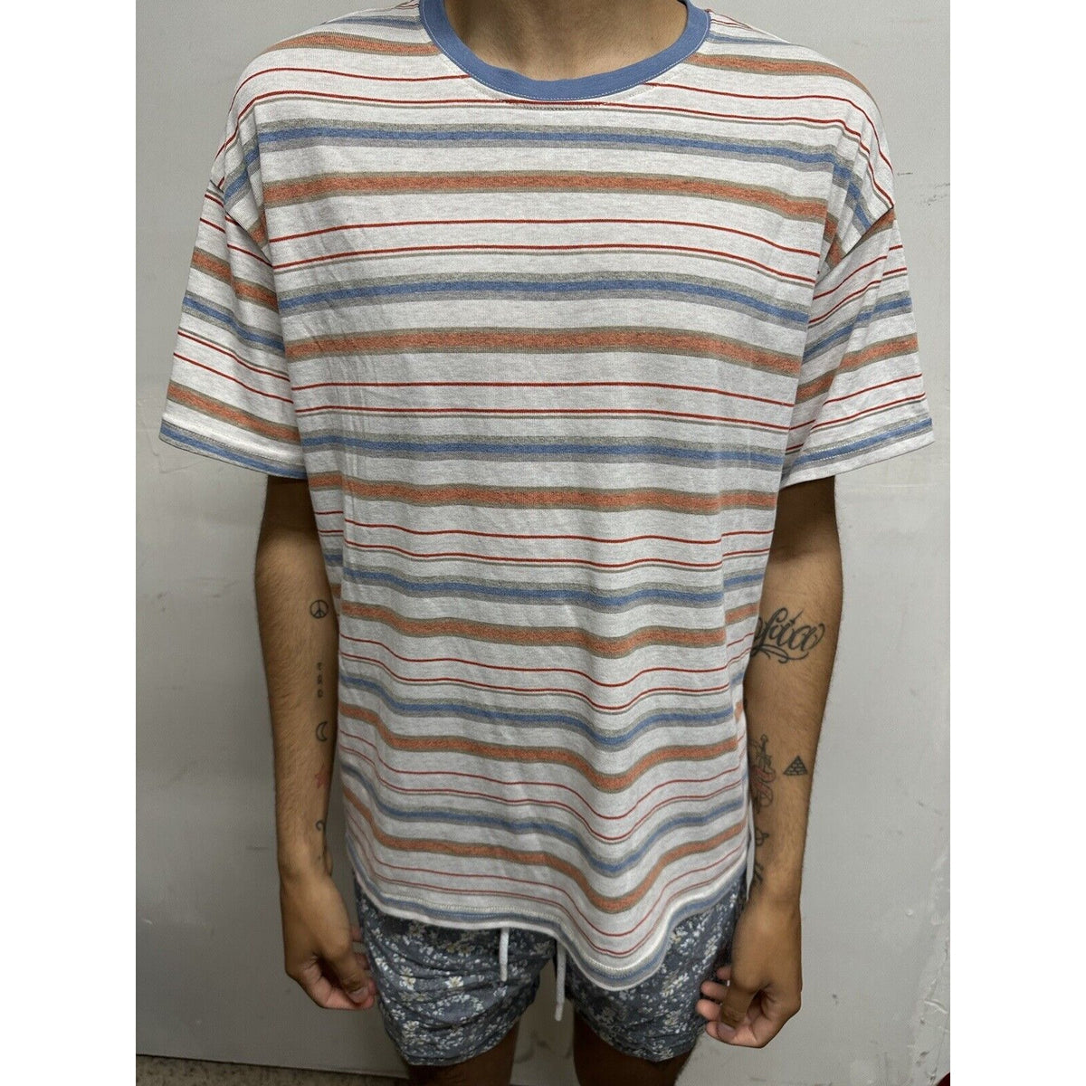 Men’s Dazy Striped Large Tshirt Multicolor
