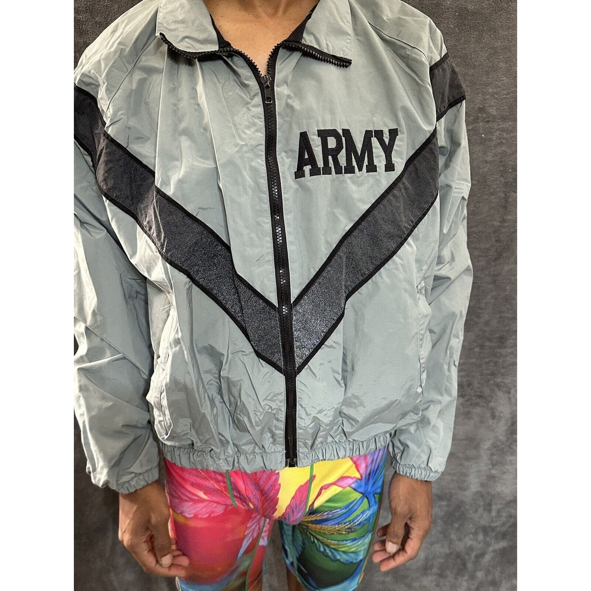 Men’s Army Jacket PFU Gray Uniform Large Short