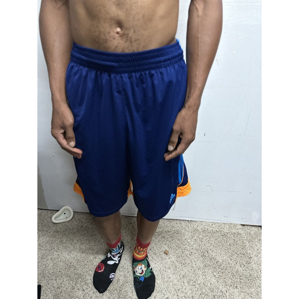Men’s Medium Adidas Clima Lite Blue Athletic Shorts With Pockets