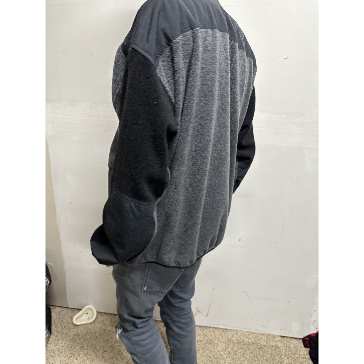 Men’s Gray And Black Bike Performance XL Full Zip Jacket Poly Blend