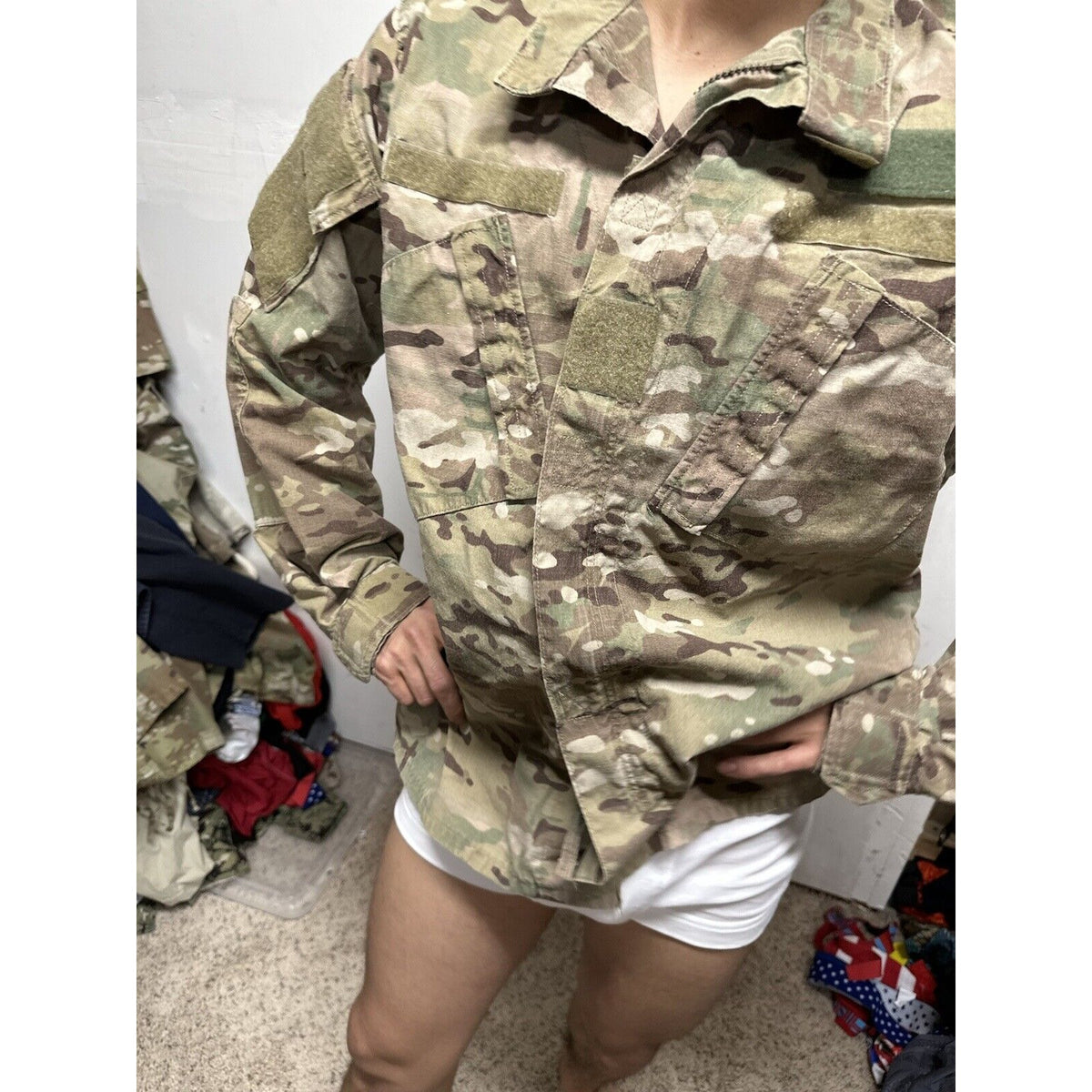 Men’s Medium Regular Ocp Flame Resistant Army Combat Uniform Top Blouse USAF
