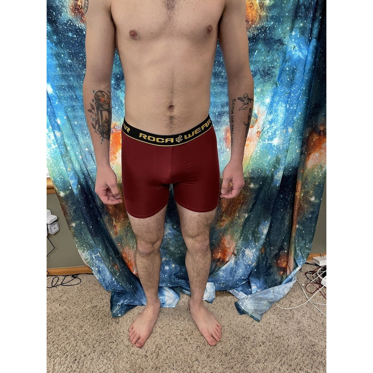 men's maroon rocawear small compression shorts New And Unworn