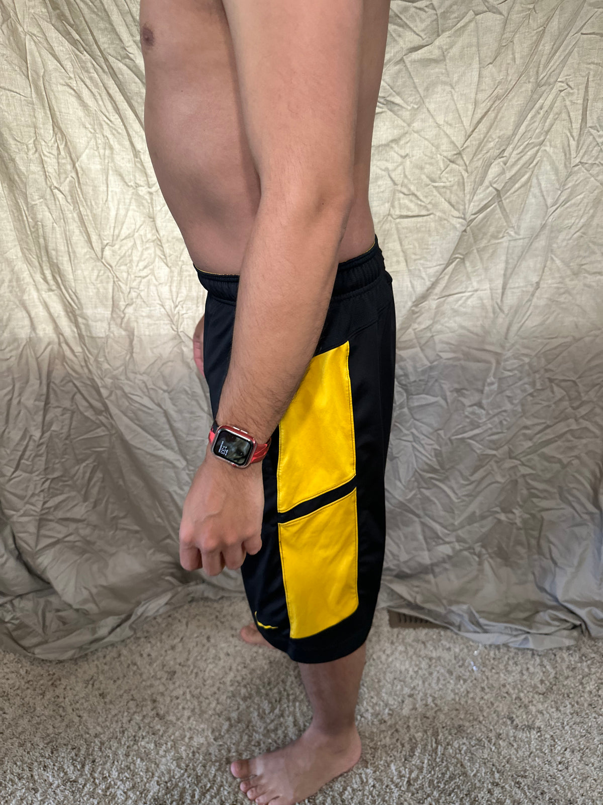 Men’s black Nike Dri fit Kinnick stadium Iowa athletic shorts