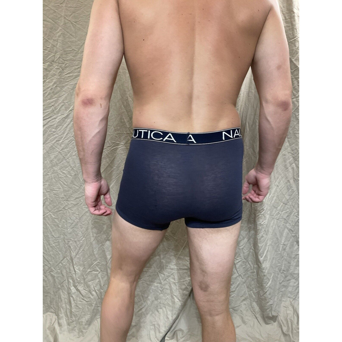 men's nautica 5% spandex boxer brief  Blue Extra Large