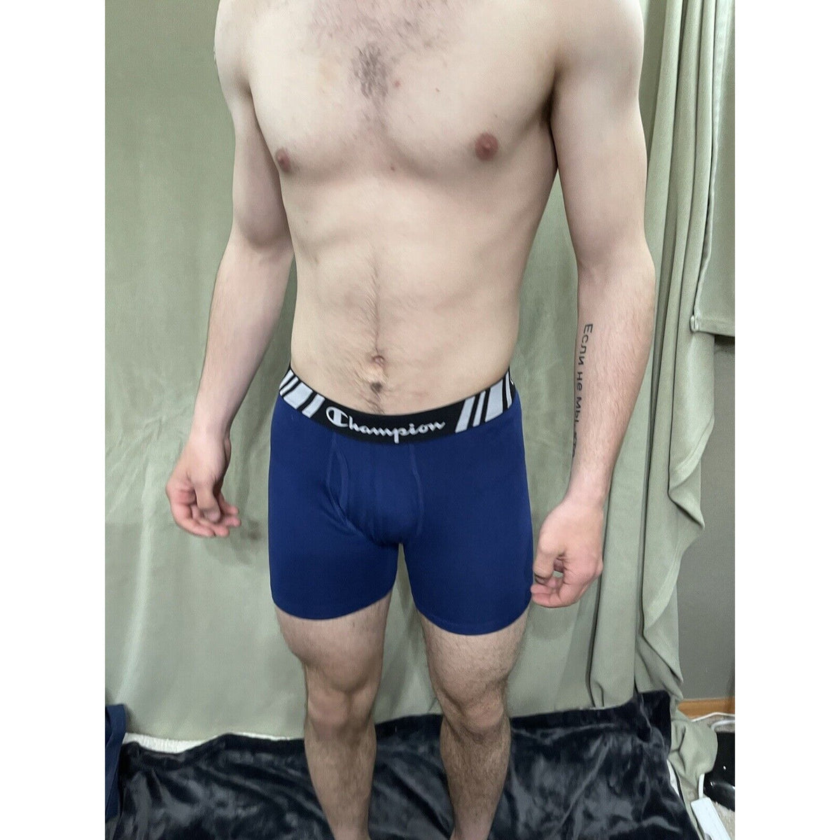 Men’s Champion Royal Blue Boxer Briefs Size Large