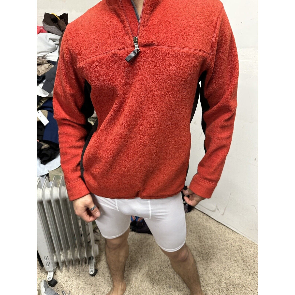 Men’s Red Small 1/4 Zip Gap Pullover Jacket