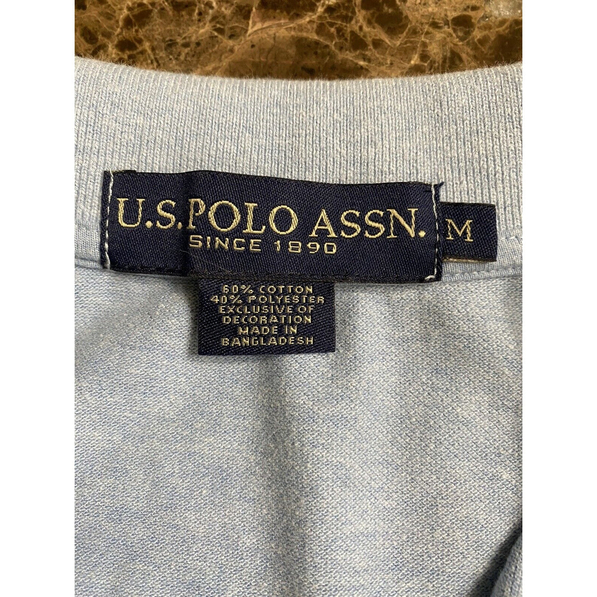 US Polo Assn. Men’s Medium Sky Blue Short Sleeves Polo Shirt