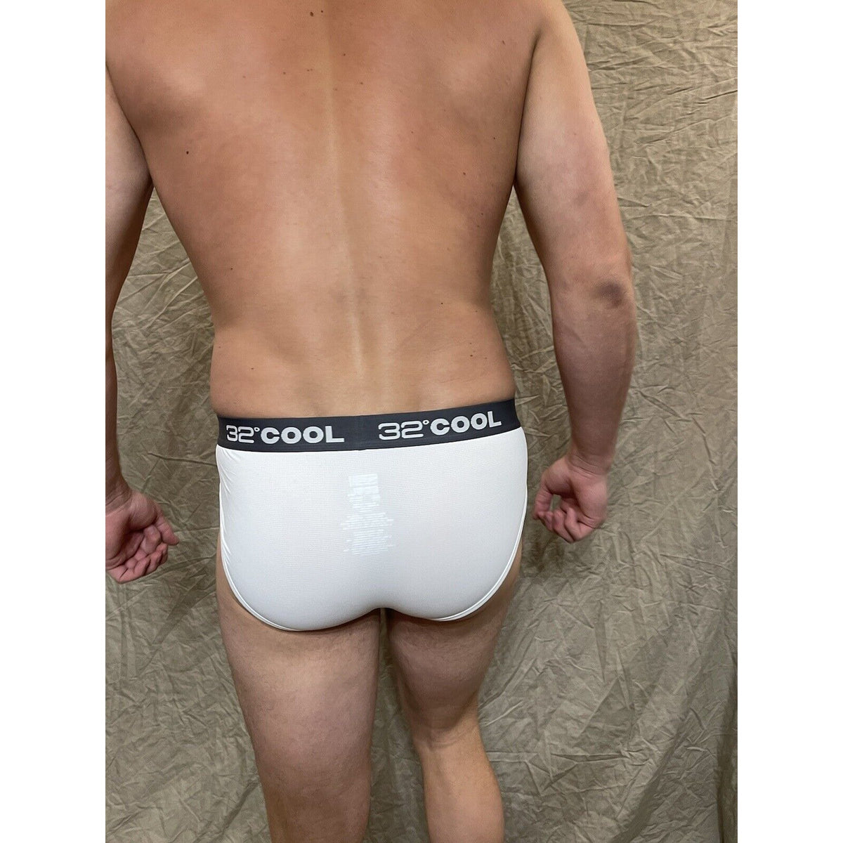 men's 32 degrees cool white compression brief athletic Medium