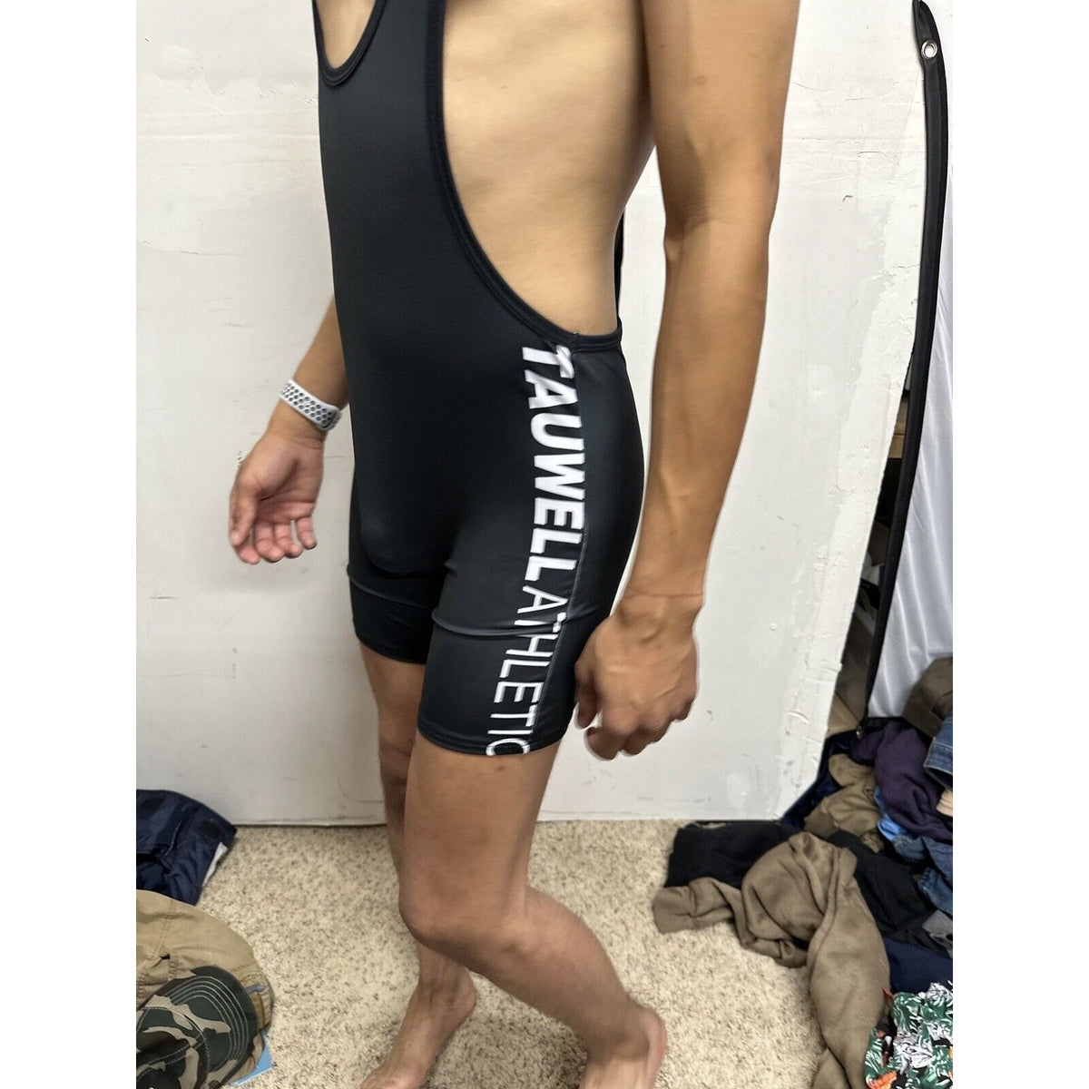 Men’s Tauwell Size Medium Wrestling Singlet Black