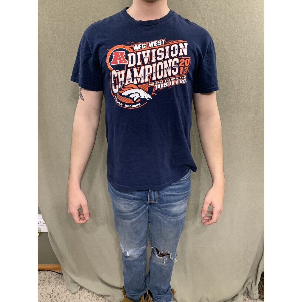 Men’s Denver Broncos 2013 AFC West Champs NFL Shirt