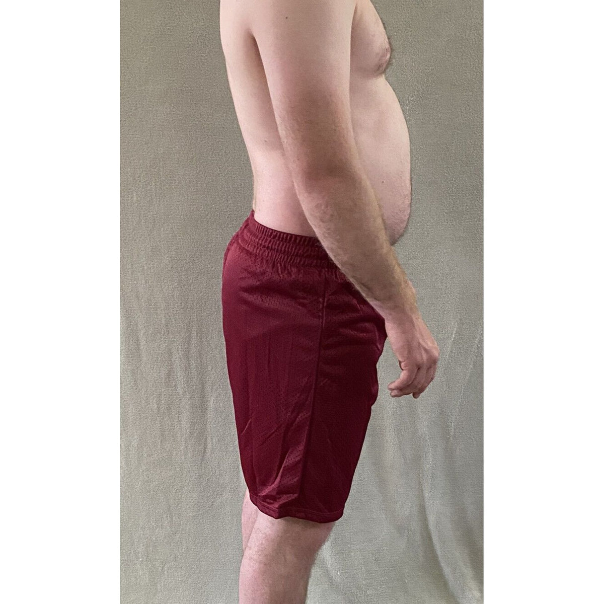 Soffe Intensity Athletic IA Men’s Large Maroon Basketball Training Mesh Shorts