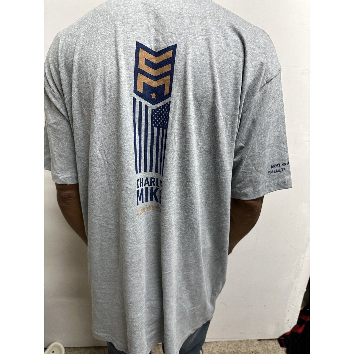 Men’s Gray Next Level XXL Charlie Mike Air Force Tshirt