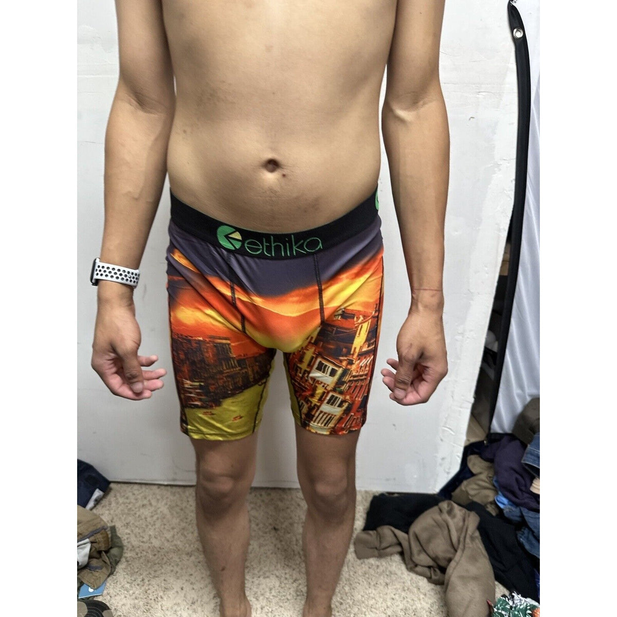 Men’s European Sunset Orange Ethika Large Boxer Briefs