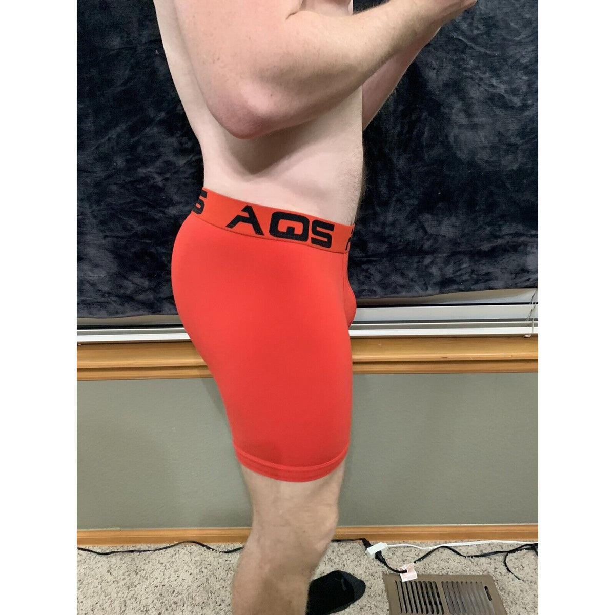AQS Men’s XL Red Boxer Briefs Poly Lycra