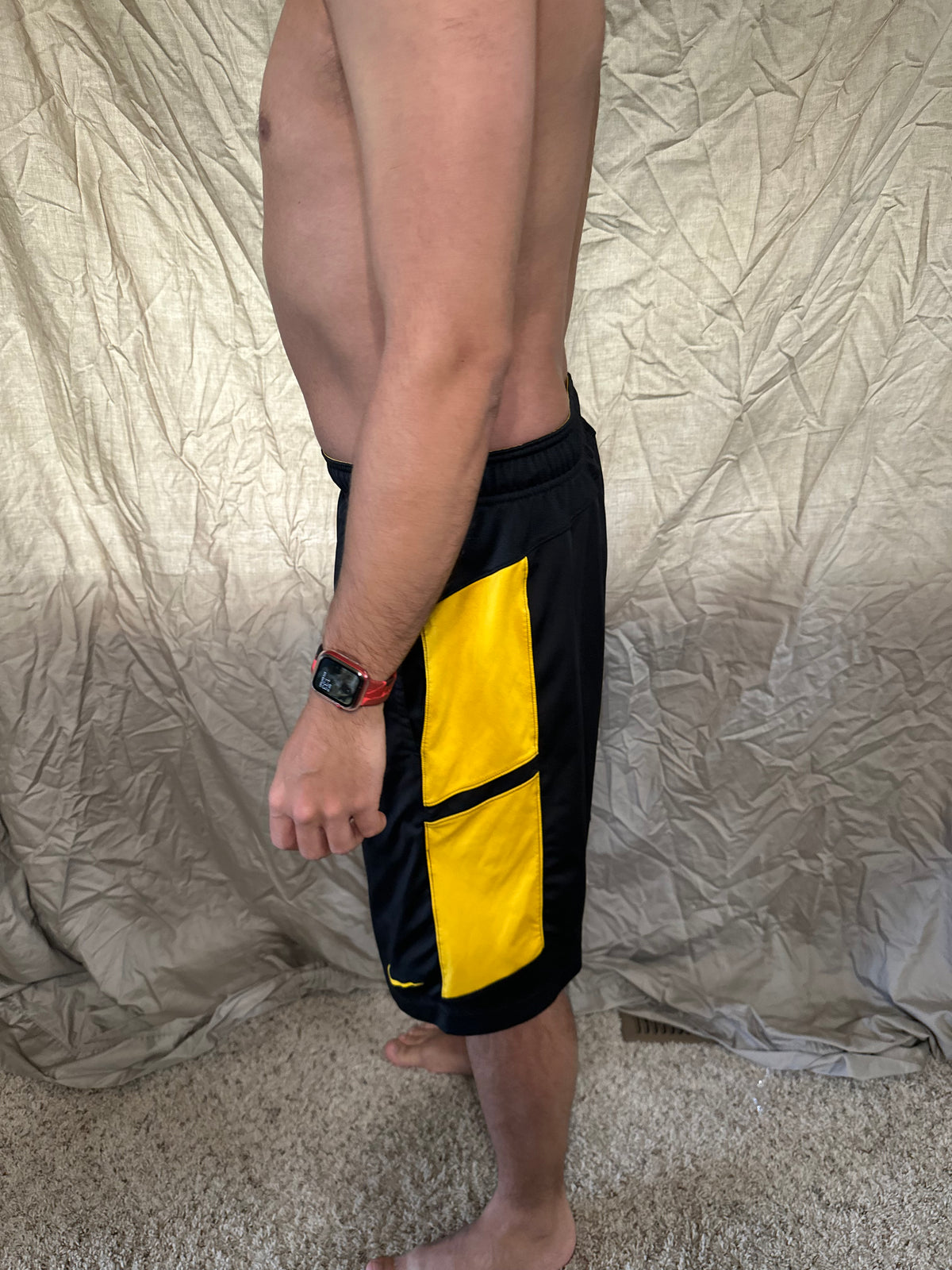 Men’s black Nike Dri fit Kinnick stadium Iowa athletic shorts