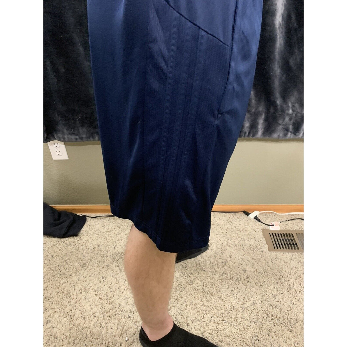 Mens Navy Blue Adidas Climalite Shorts Size L