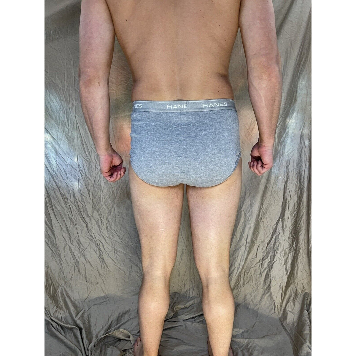 men's hanes Gray briefs large comfort cool
