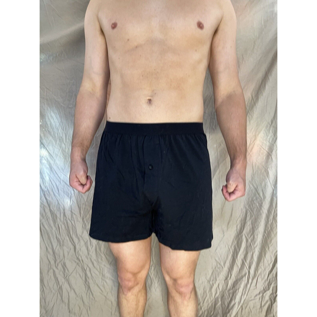 men's black innersy cotton blxer shorts knit boxer Medium