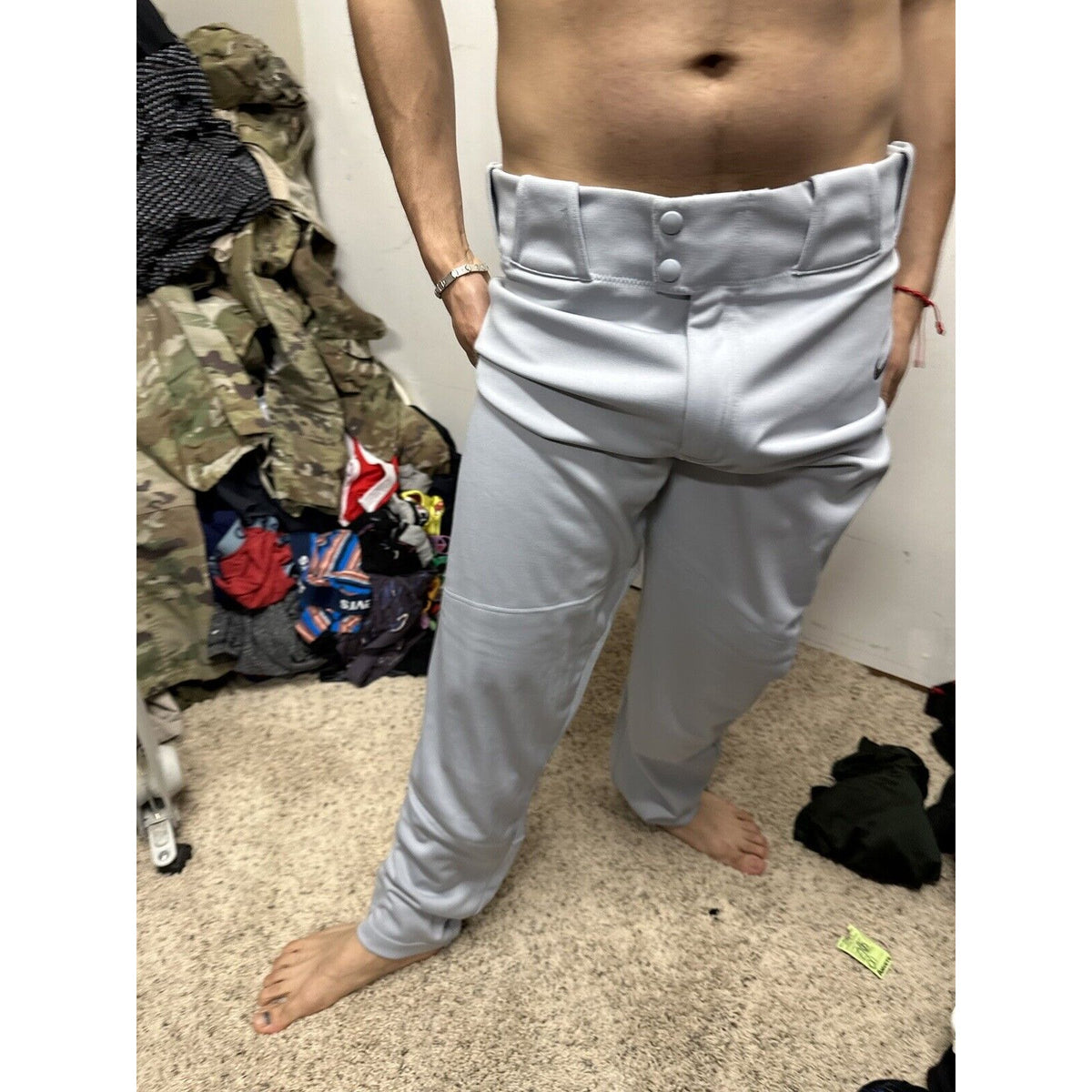 Men’s Gray Team Nike Baseball Pants Size Large