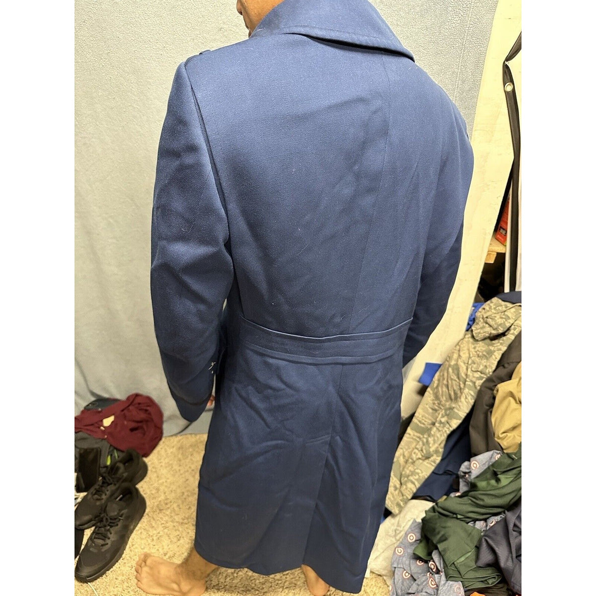 Men’s Blue Cadet Overcoat USAF Air Force Academy 44R Dress Uniform