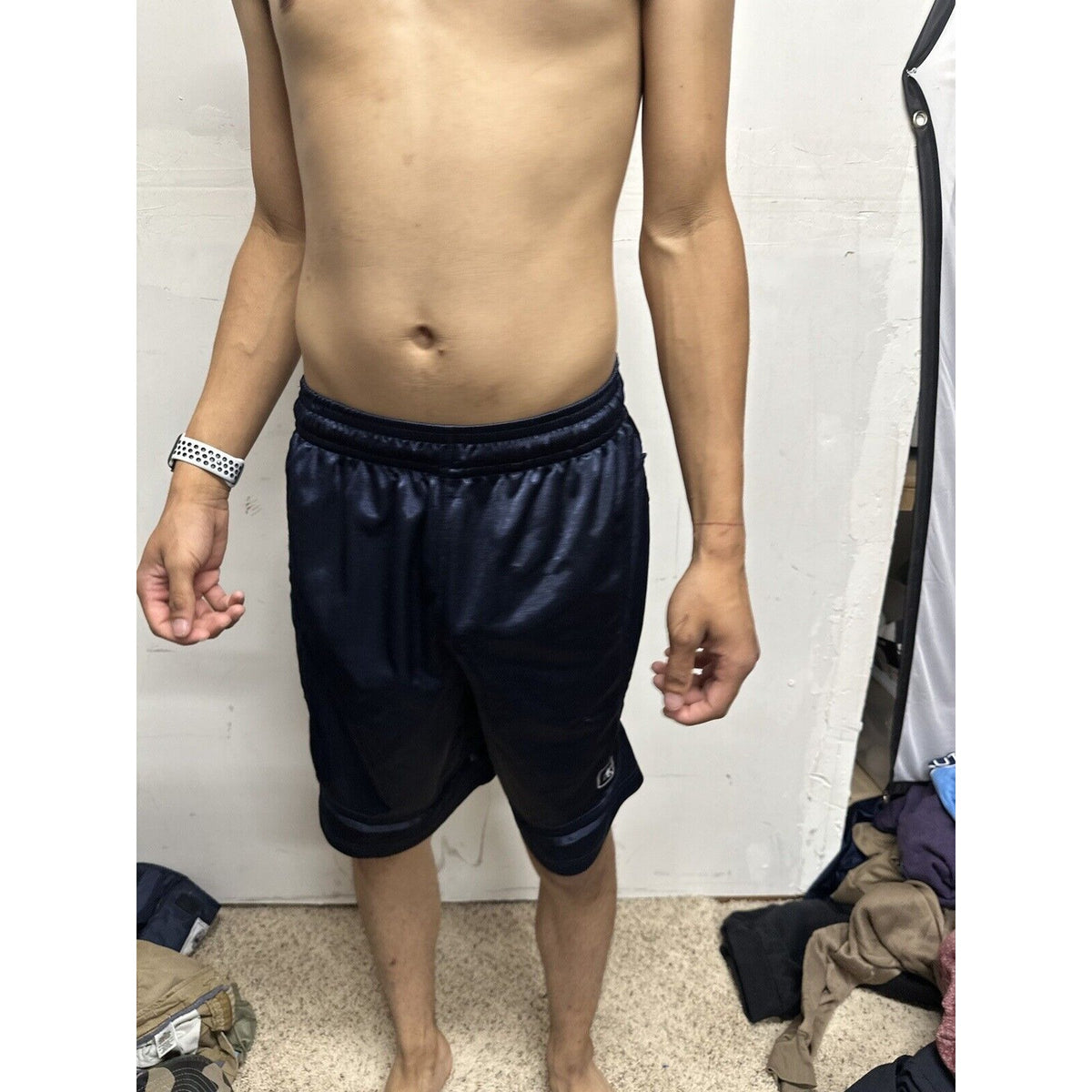 Men’s Dark Blue Small AND1 Athletic Shorts With Pockets