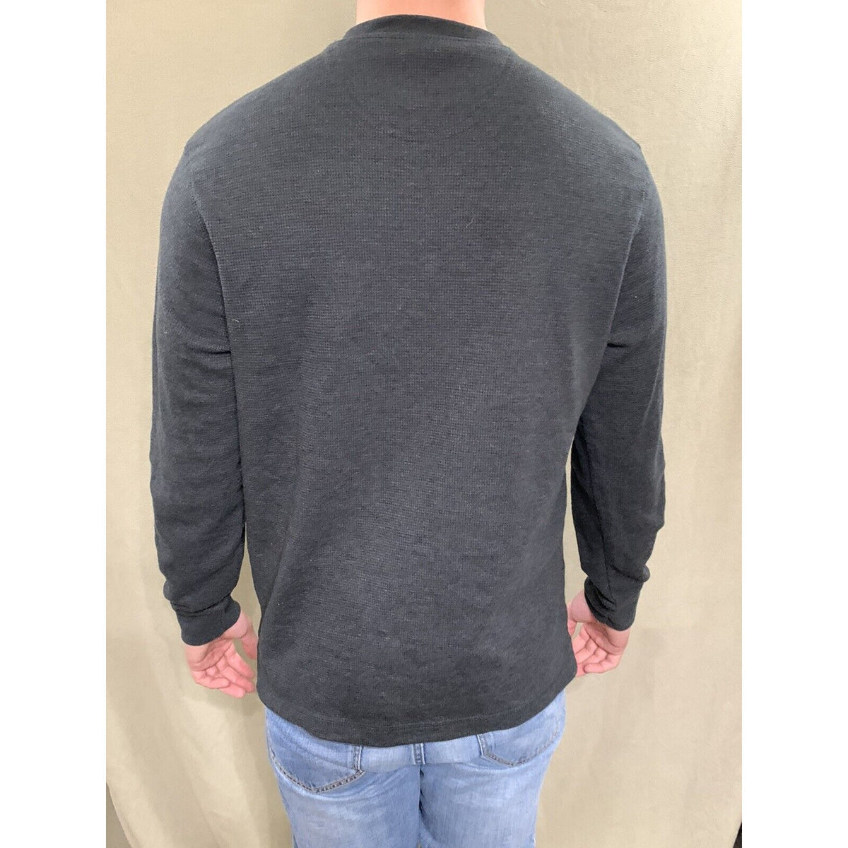 US Polo ASSN Mens Polo Long Sleeve Shirt Dark Gray size Medium