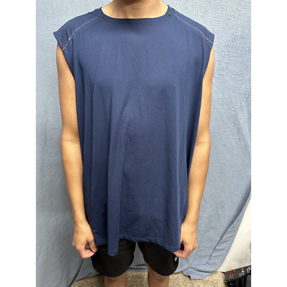 Men’s Dark Blue Russell 2XL Training Fit Intellifresh Dri Power Muscle Shirt