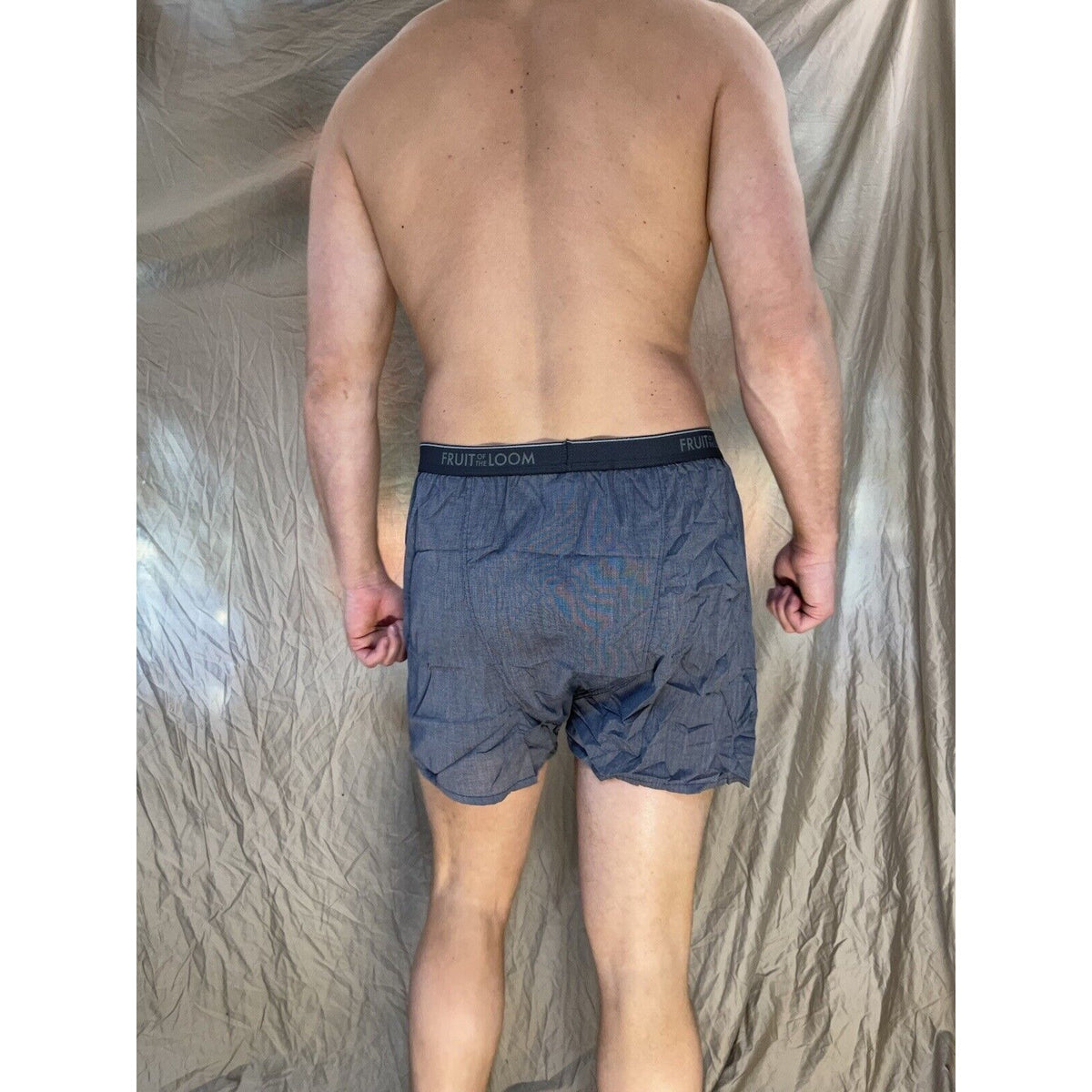 men's fruit of the loom Steel blue boxer shorts large