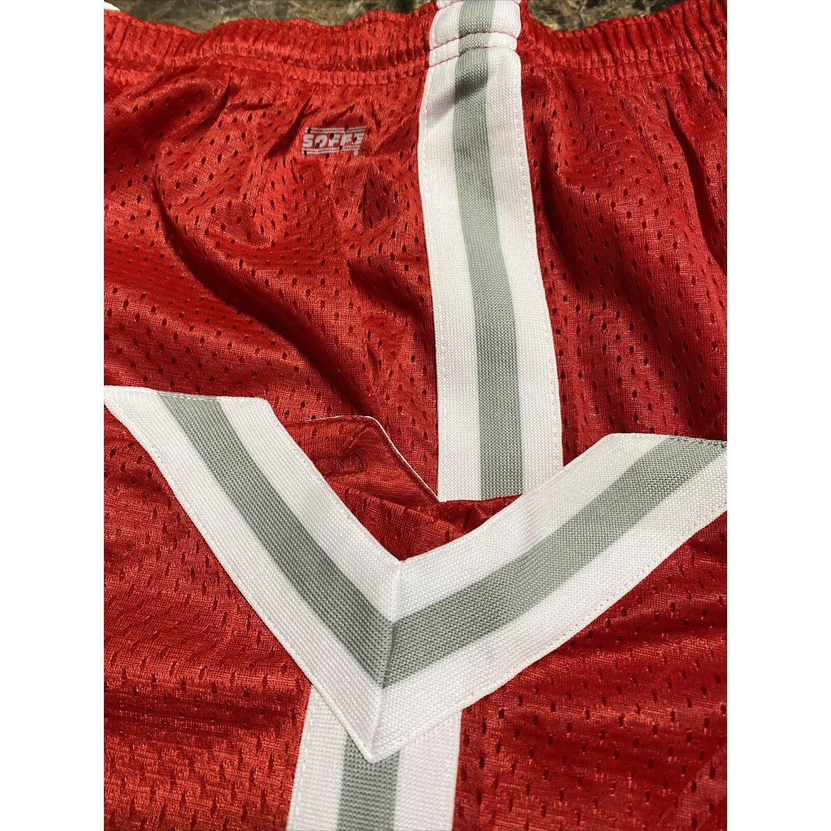 Soffe Men’s Medium Red Lacrosse Polyester Mesh Shorts