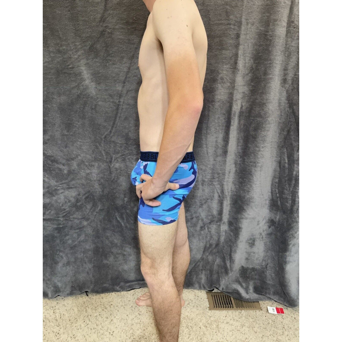 men's medium athletic trunk style black bear boxer brief Blue Camo