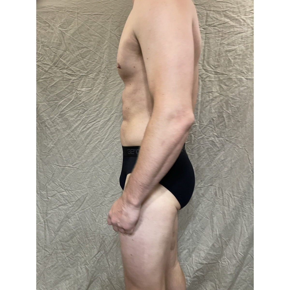 men's black 32 degrees 8% spandex athletic brief small