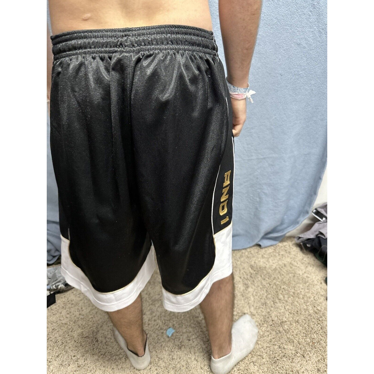 Men’s XL AND1 Black And White Athletic Shorts With Pockets