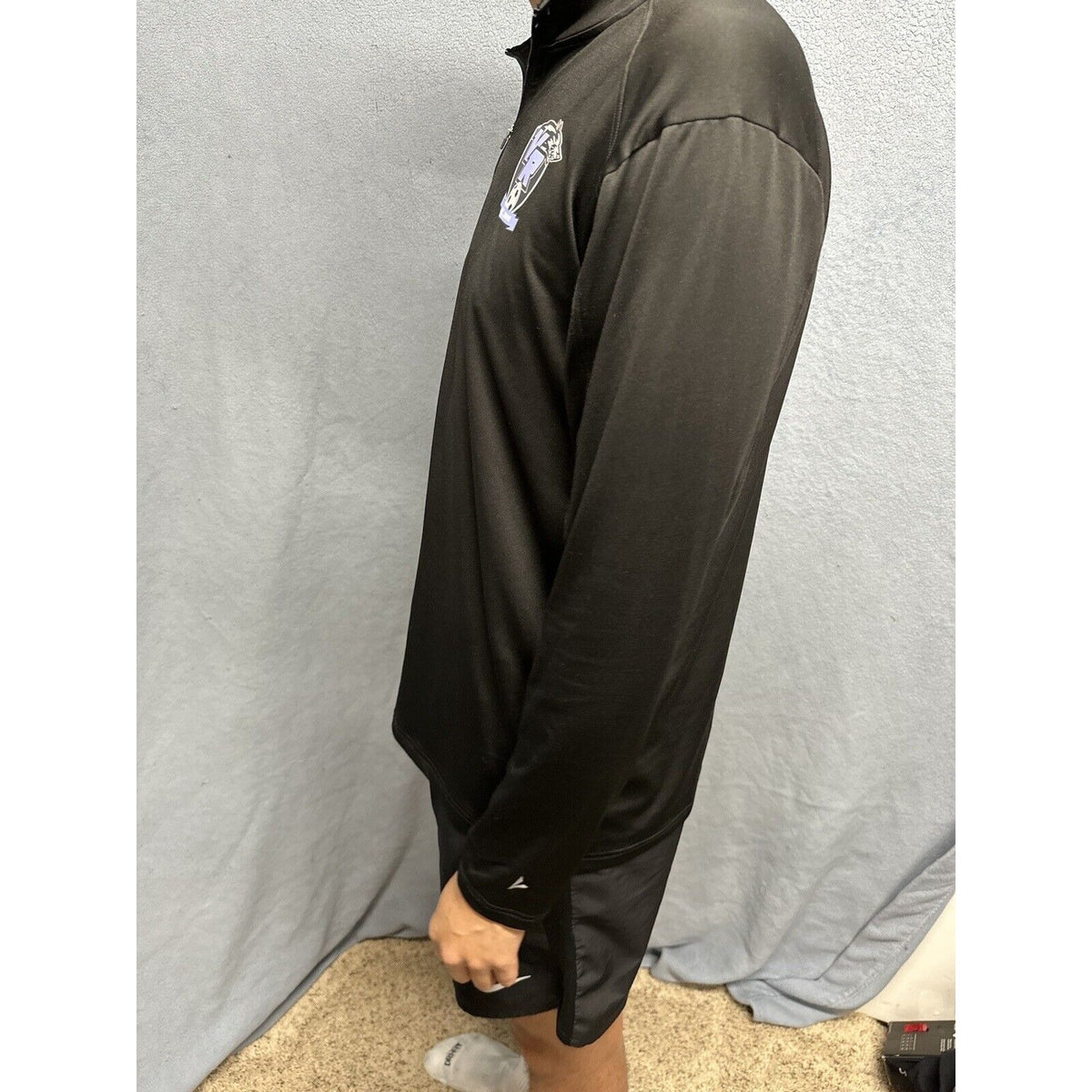 Men’s Black BSN Sports Large Quarter Zip Pullover Vista Ridge High School Soccer