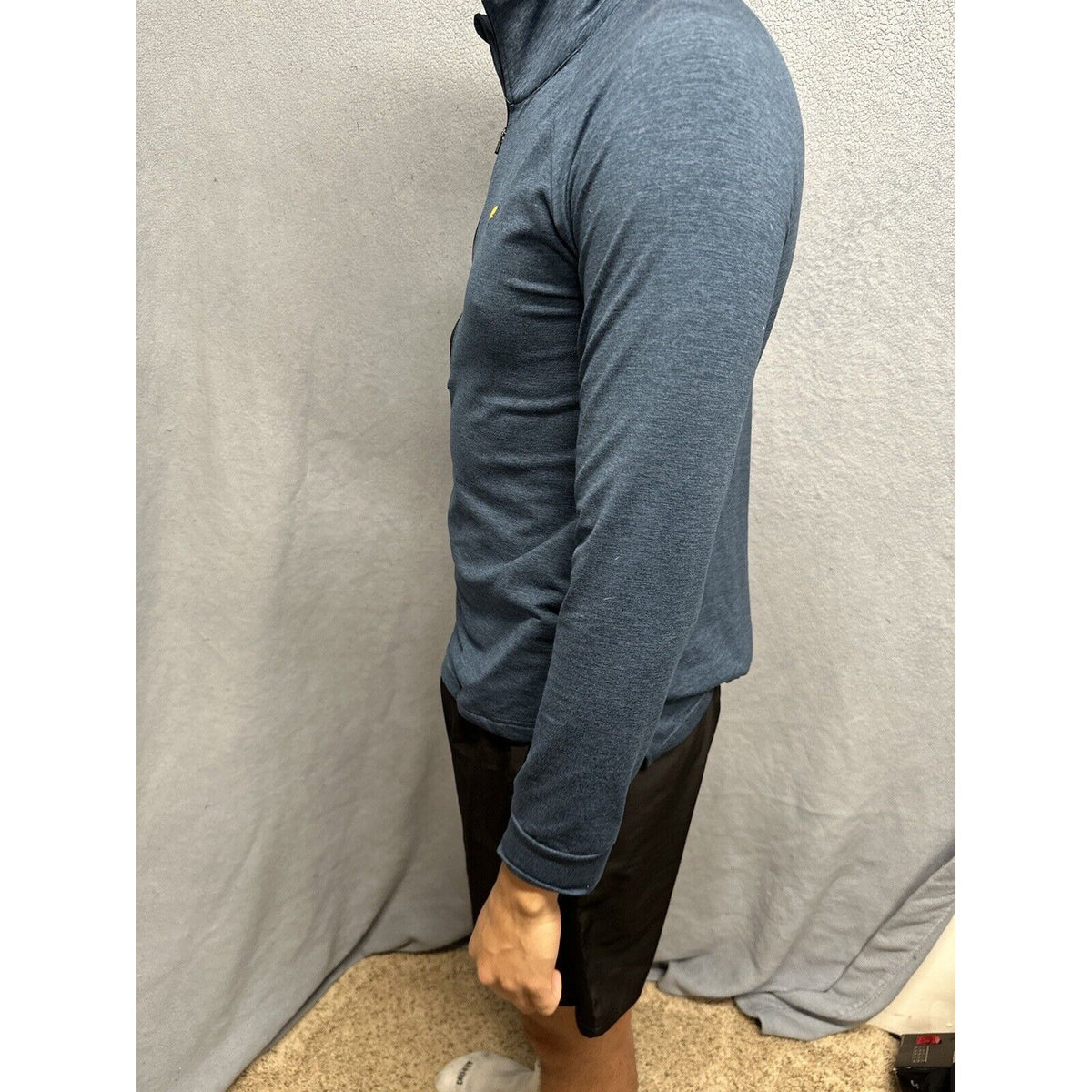 Men’s Blue Medium Weekend Sport Marine Layer 1/4 Zip Pullover Sweater
