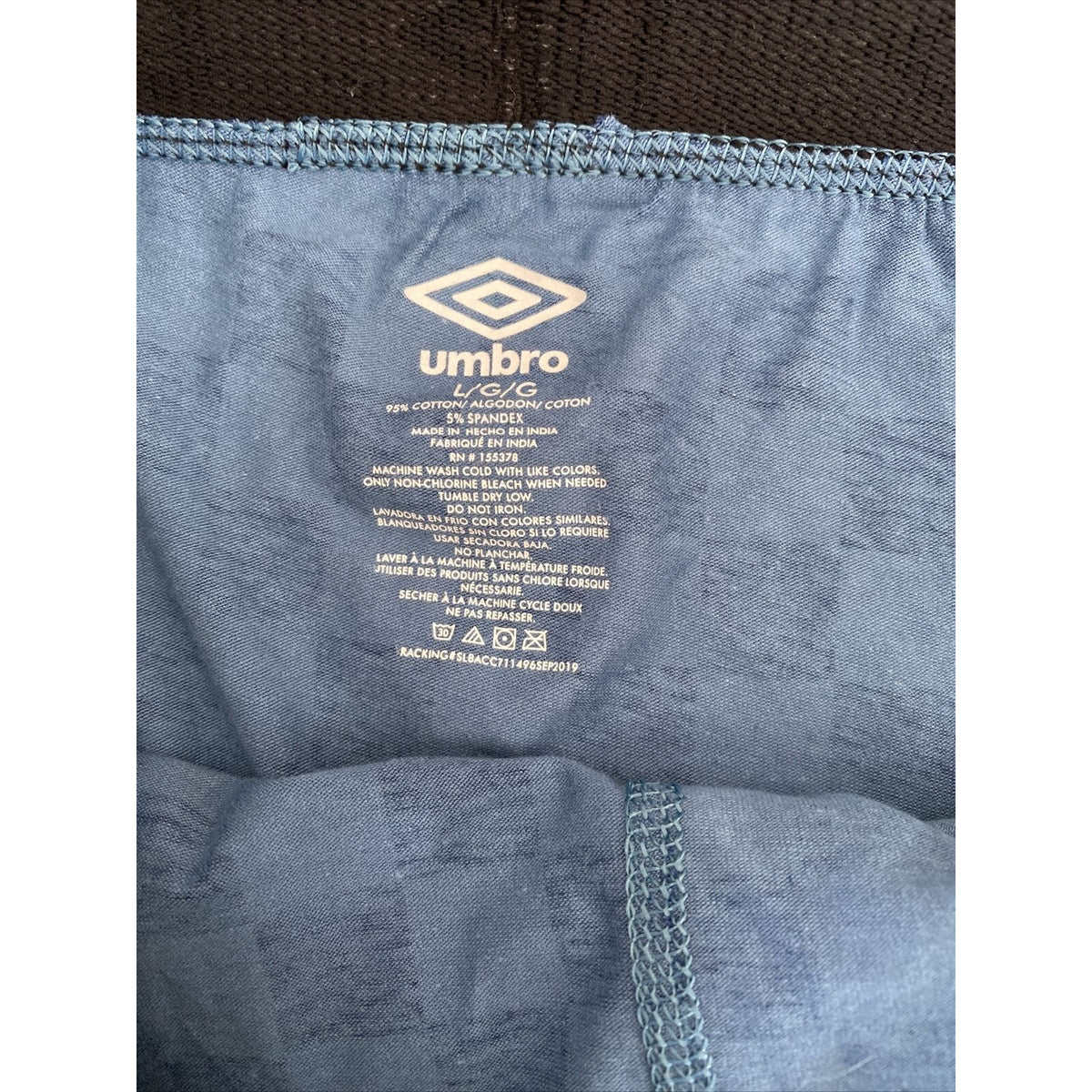 Umbro Men’s Large Shades of Blue Checkerboard Cotton Stretch Boxer Briefs NEW