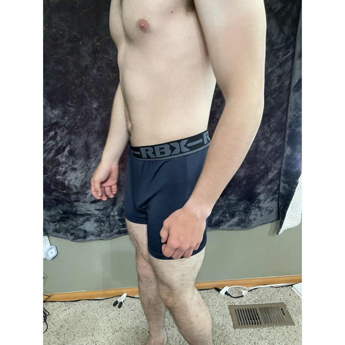 Men’s Large RBX Active Dark Blue Compression Shorts New