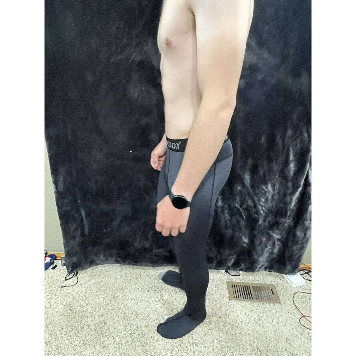 Men’s Roacbox Black Medium Base Layer Leggings Pants