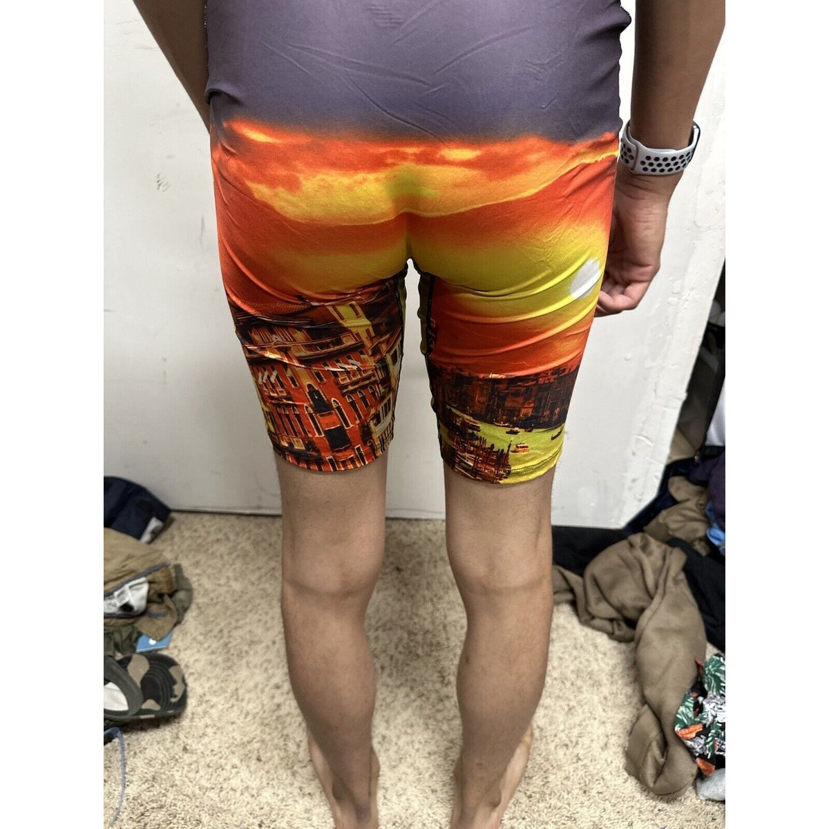 Men’s European Sunset Orange Ethika Large Boxer Briefs